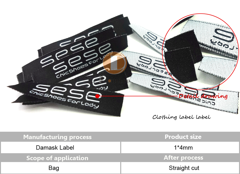 Clothing collar weaving and customized logo weaving