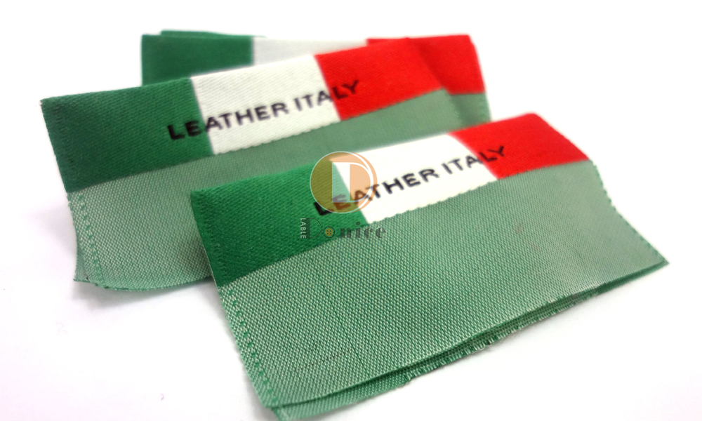 Colorful woven labels