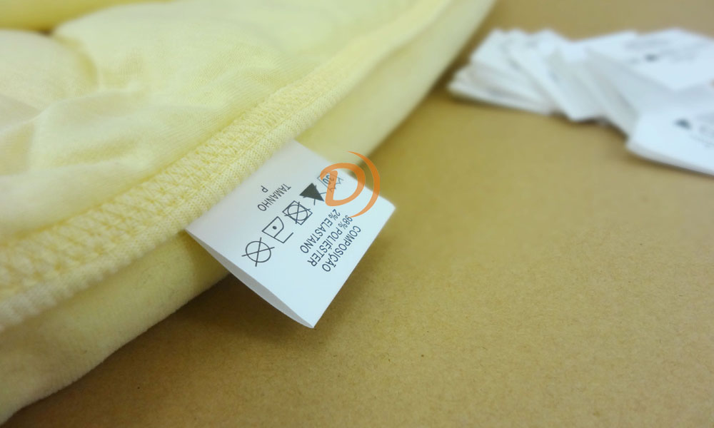 Pillow nylon wash label