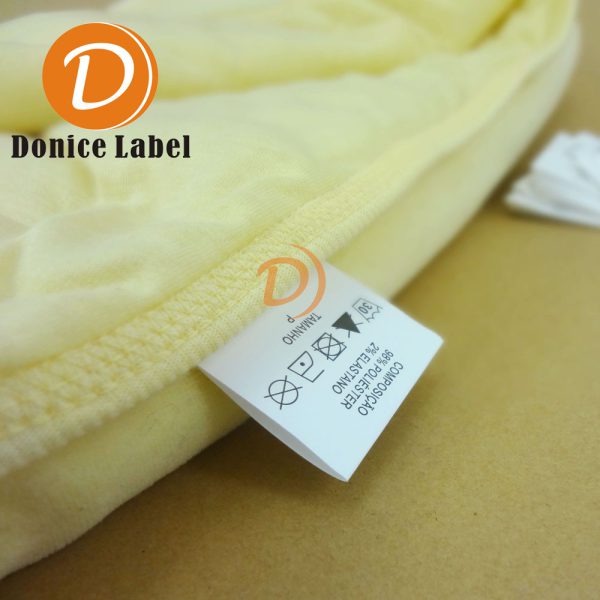 Pillow nylon wash label