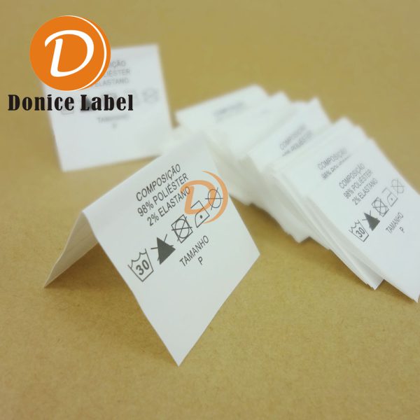 Pillow nylon wash label