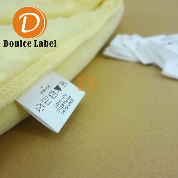 Pillow nylon wash label