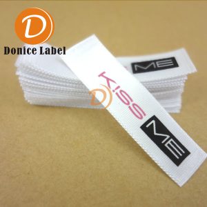 Customized double-sided woven edge ribbon wash label