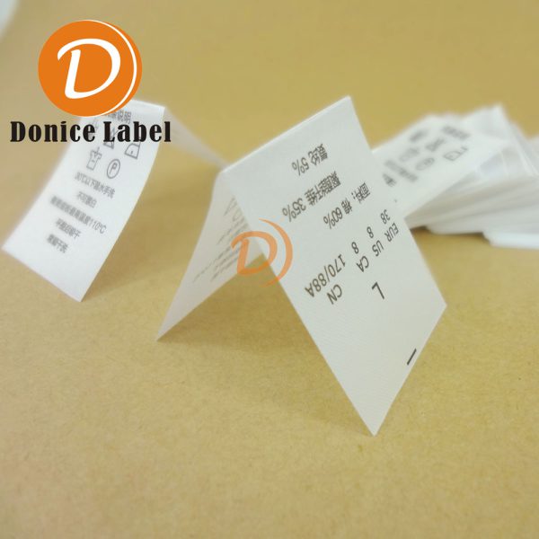 Customized clothing washing label