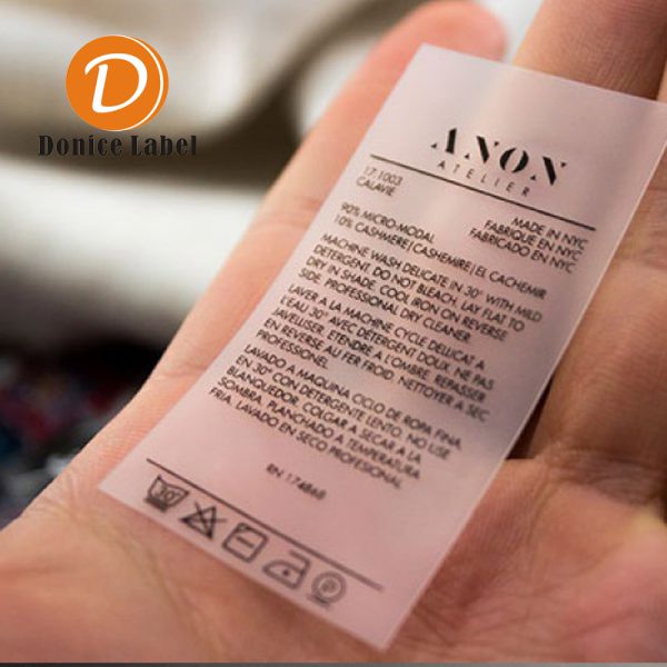 Washing labels for the fashion industry