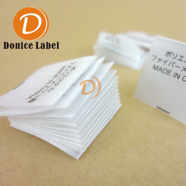 Silk screen color Ding silk ribbon washing label