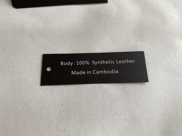 Black clothing small tag