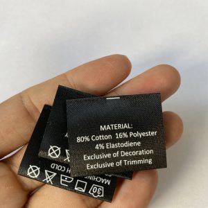 White Ink on Black Satin Ribbon