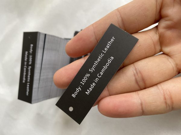 Black clothing small tag