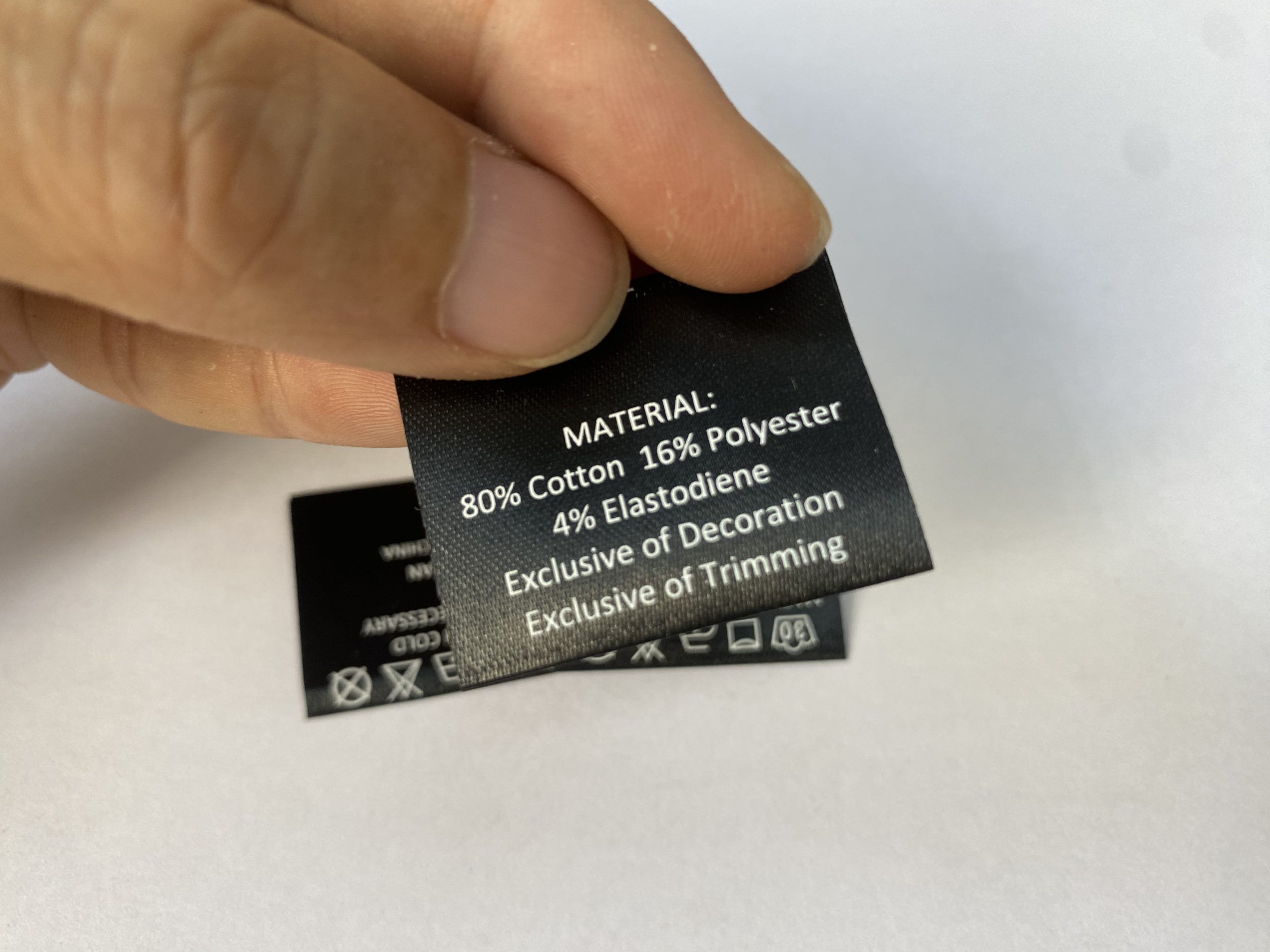 White Ink on Black Satin Ribbon