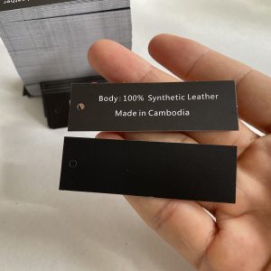 Black clothing small tag