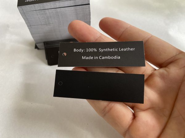 Black clothing small tag