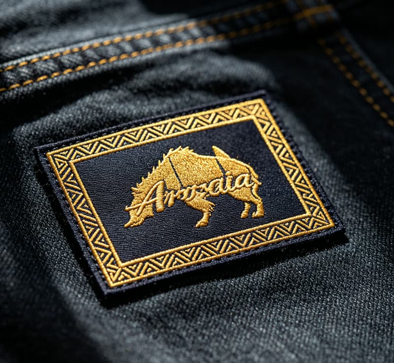 durable sew‑on iron‑on woven patch for Australian fashion accessories and streetwear branding