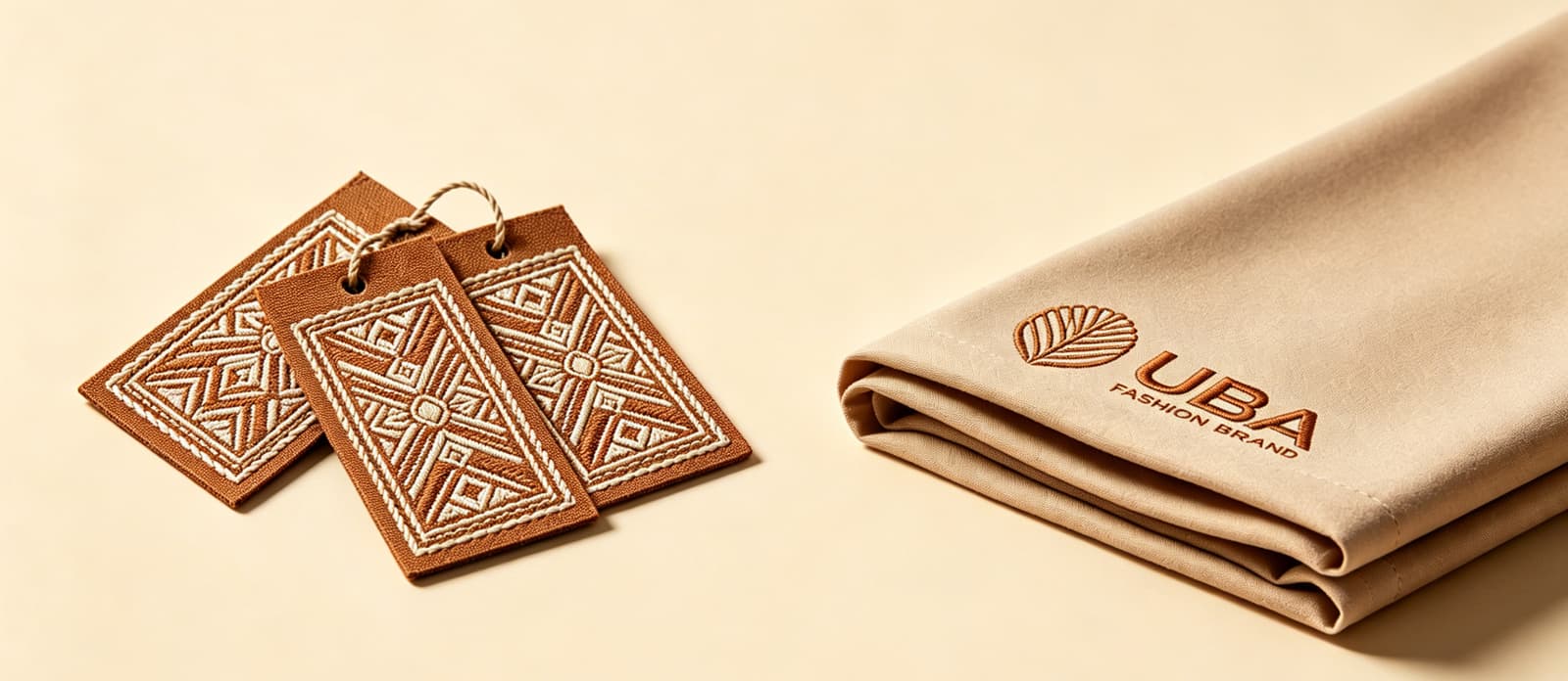 Professional woven label manufacturer supplying fade‑resistant tags for UAE abaya and fashion brands