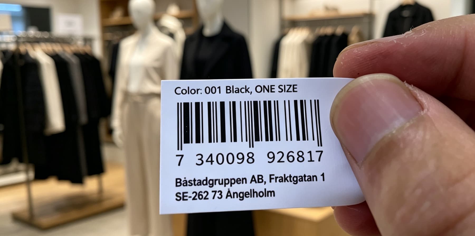Premium nylon barcode care labels bulk shot for Australia, Saudi, UAE, Sweden garment industry