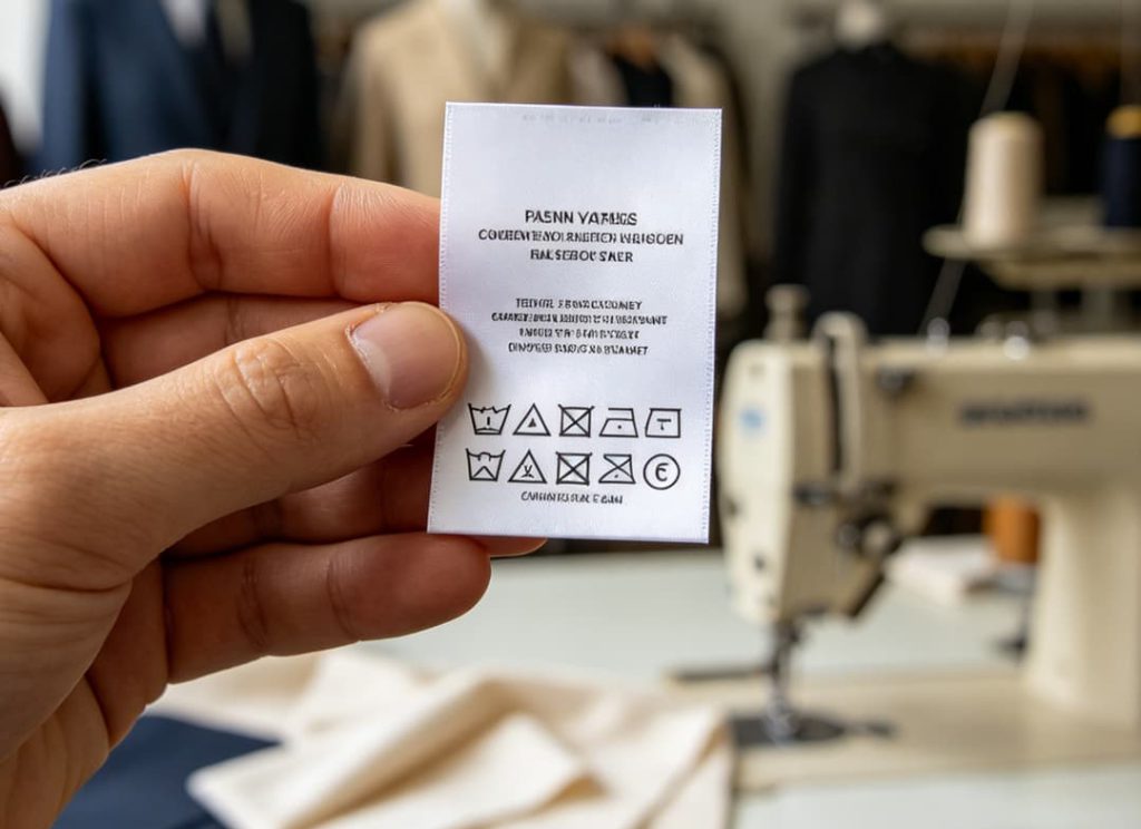 Low MOQ custom printed polyester garment labels for Australia clothing manufacturers